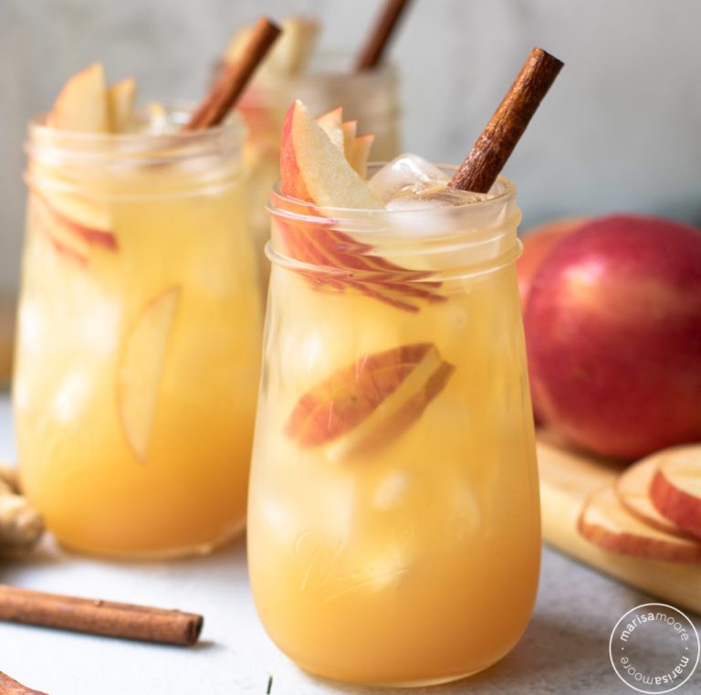 Sparkling Apple Ginger Mocktail | Evesfit