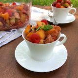 Healthy Kitchen Hacks -How to add instant flavor to fruit salad + recipe for Honey Panzanella Fruit Salad