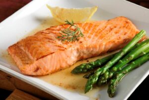 hairdressers guide to healthy, shiny hair eat nourishing food salmon