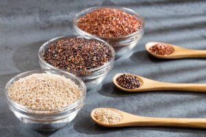 Pseudo-grains including quinoa and buckwheat