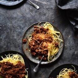 low fodmap bolognaise on pasta