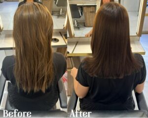 Ksenia healthy hair detox before and after