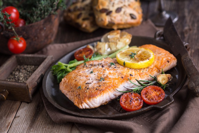 Salmon and veggies are healthy ways to improve health